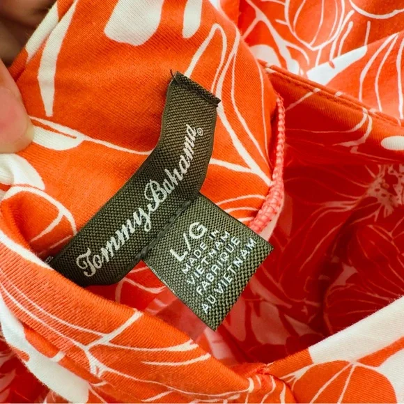 Tommy Bahama Orange White Floral Dress - Picture 5 of 5